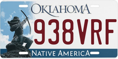 OK license plate 938VRF
