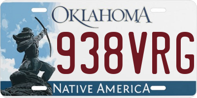 OK license plate 938VRG