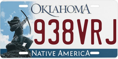 OK license plate 938VRJ