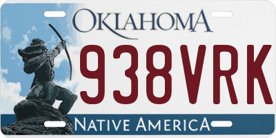 OK license plate 938VRK
