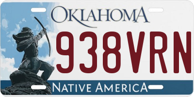 OK license plate 938VRN