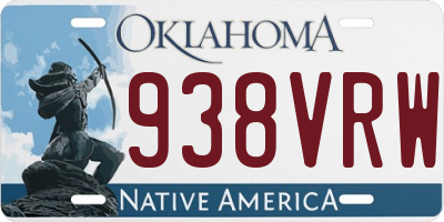 OK license plate 938VRW