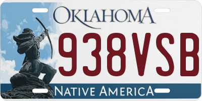 OK license plate 938VSB