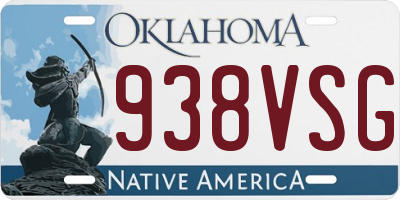 OK license plate 938VSG