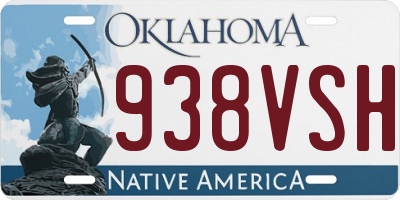 OK license plate 938VSH