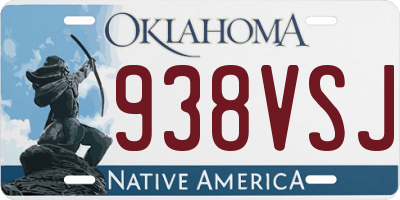 OK license plate 938VSJ