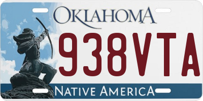 OK license plate 938VTA