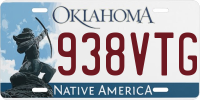 OK license plate 938VTG