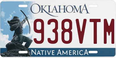 OK license plate 938VTM