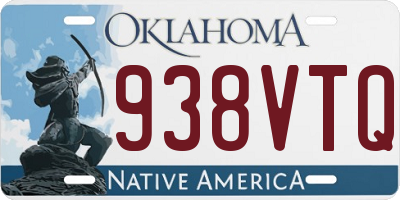 OK license plate 938VTQ