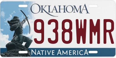 OK license plate 938WMR