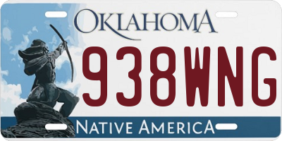 OK license plate 938WNG