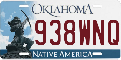 OK license plate 938WNQ