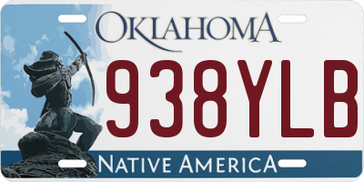 OK license plate 938YLB