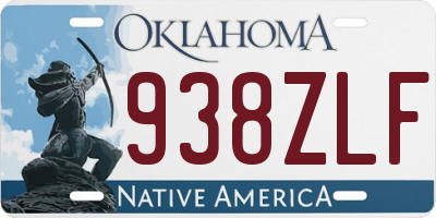 OK license plate 938ZLF