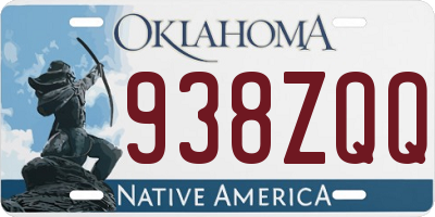 OK license plate 938ZQQ