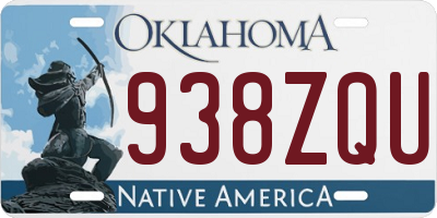 OK license plate 938ZQU