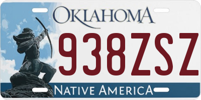 OK license plate 938ZSZ