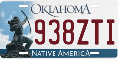 OK license plate 938ZTI
