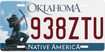 OK license plate 938ZTU