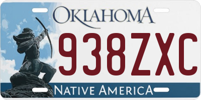 OK license plate 938ZXC