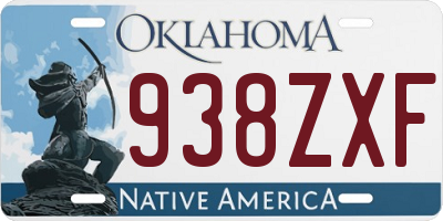 OK license plate 938ZXF