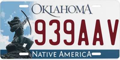 OK license plate 939AAV
