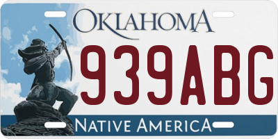 OK license plate 939ABG