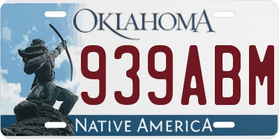 OK license plate 939ABM