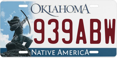 OK license plate 939ABW