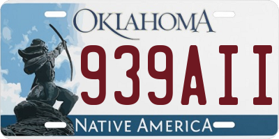 OK license plate 939AII