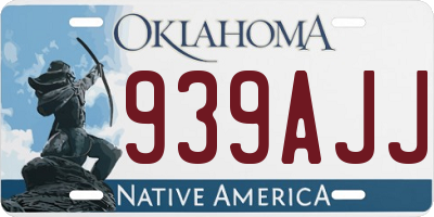 OK license plate 939AJJ