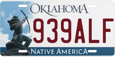 OK license plate 939ALF