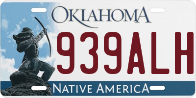 OK license plate 939ALH