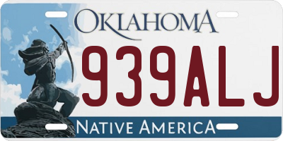 OK license plate 939ALJ