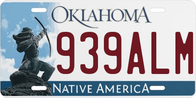 OK license plate 939ALM