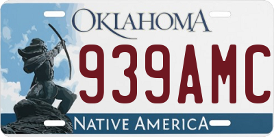 OK license plate 939AMC