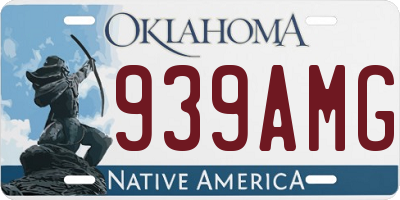 OK license plate 939AMG