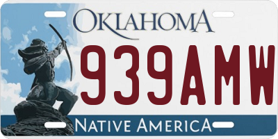 OK license plate 939AMW