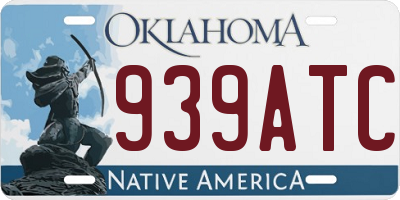 OK license plate 939ATC