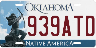 OK license plate 939ATD