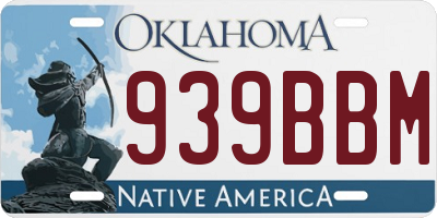 OK license plate 939BBM