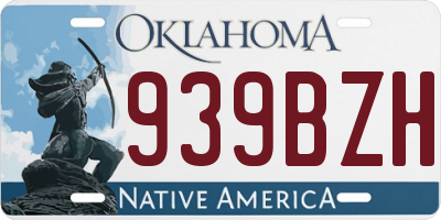 OK license plate 939BZH