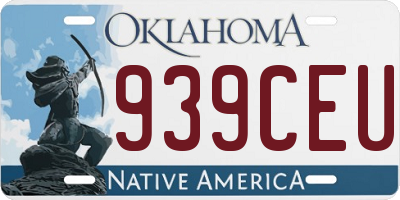 OK license plate 939CEU