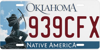 OK license plate 939CFX
