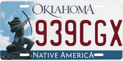 OK license plate 939CGX