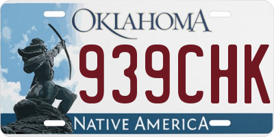 OK license plate 939CHK