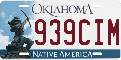 OK license plate 939CIM