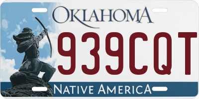 OK license plate 939CQT