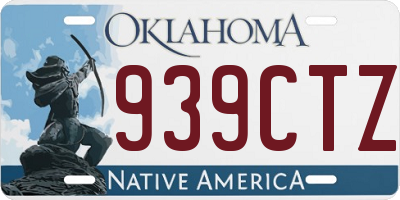 OK license plate 939CTZ